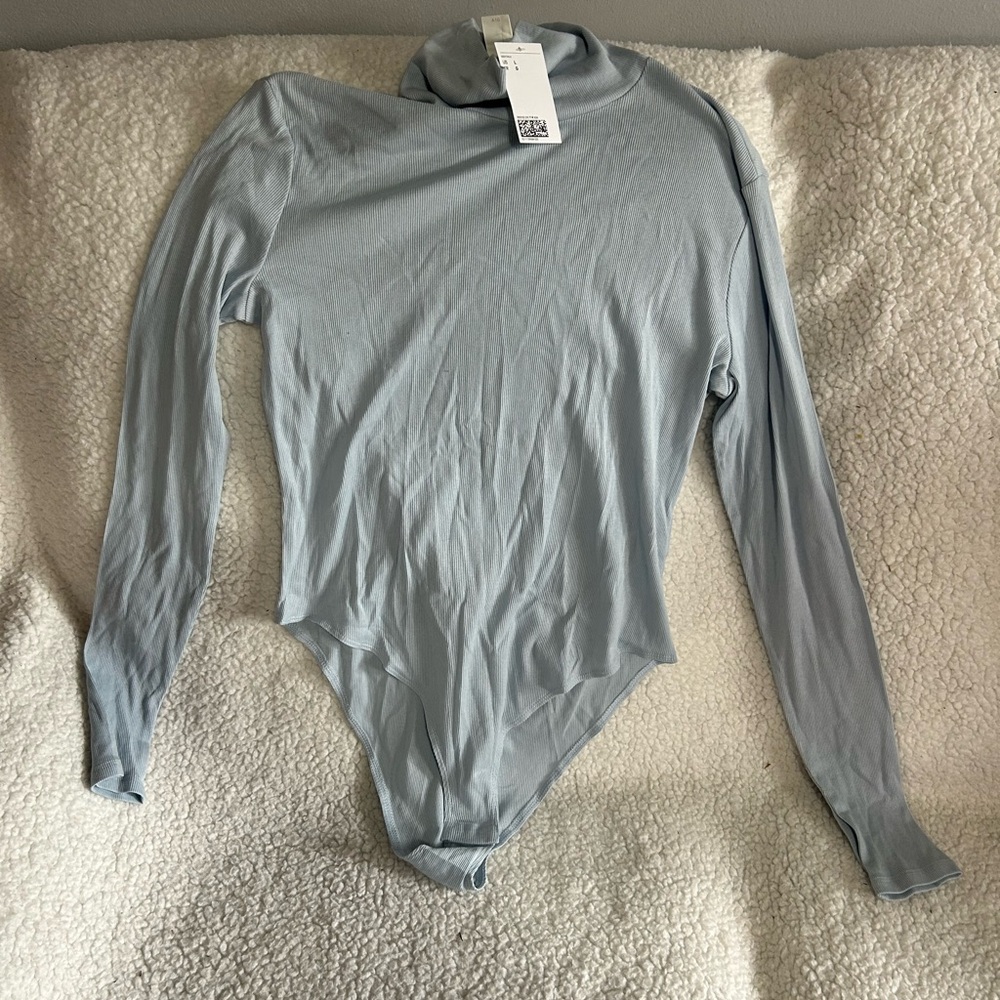 Light Blue Long Sleeve Bodysuit